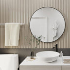 HARRITPURE Round Mirror 23.6" Black Wall Mounted Circle Mirror - Image 7