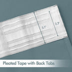 MIULEE Greyish Blue Back Tab Blackout Curtains 90 Inches Long 2 Panels Set - Image 4