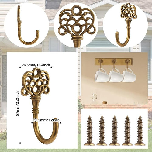 20 PCS Vintage Metal Wall Hooks, Bohemian Decorative Hook - Image 2