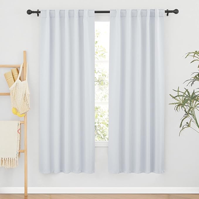 RYB HOME Living Room Window Curtains, Back Tab 2 Hanging Top, Thermal Insulated by RYBHOME