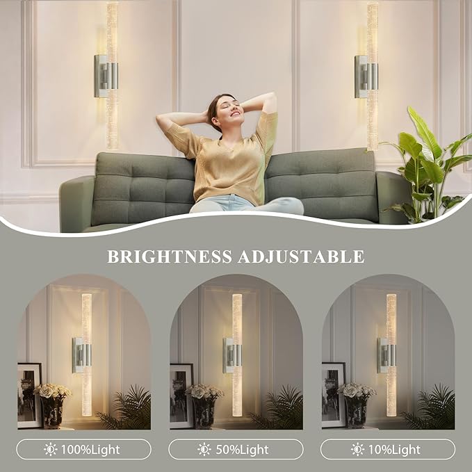 camuucci Battery Operated Wall Sconces Set of 2 Rechargeable Battery Powered - Image 5