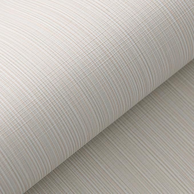 Grasscloth Peel and Stick Wallpaper 20.8"x394" Multi-Cream Thick Fabric - Image 2
