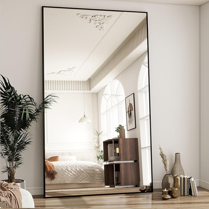 BEAUTYPEAK 77"x38" Rectangle Full Body Floor Mirrors, Full Length Mirror by BEAUTYPEAK