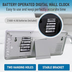 TXL Atomic Clock with Backlight, 14.2" Digital Wall Clock, Battery Operated - Image 6