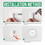 Wall Clock Modern Simple Quartz Decorative Clock Non-Ticking Silent Battery - Image 9