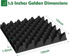 12 Pack 1.5"X12"X12" Acoustic Foam, Sound Proof Egg Crate Foam, Upgraded - Image 7