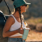 YETI Rambler 25 oz Tumbler with Handle and Straw Lid, Travel Mug Water Tumbler, Vacuum Insulated Cup with Handle, Stainless Steel, Cape Taupe