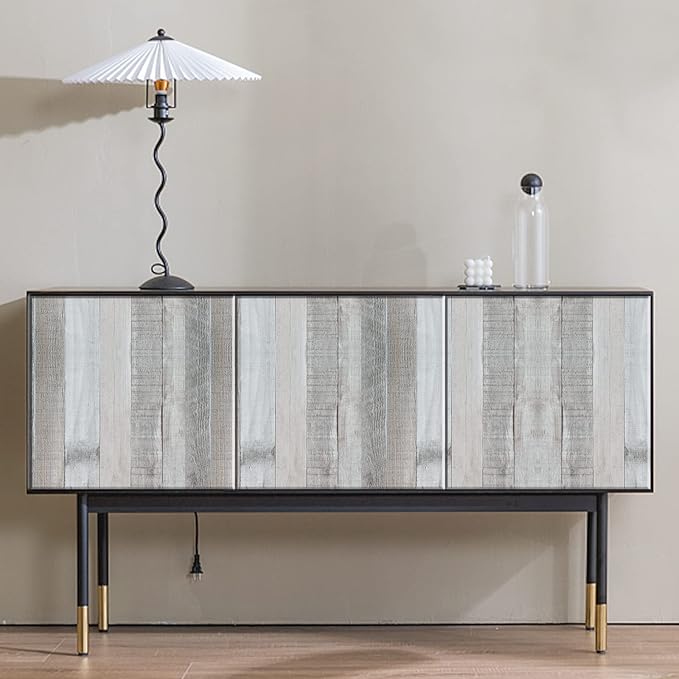 Wenmer Grey Wood Shiplap Peel and Stick Wallpaper - Image 5