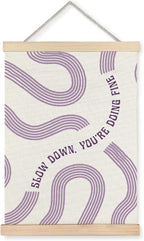 Yomisex Purple Slow Down You're Doing Fine Inspirational Wall Art Poster by VintageHomeDecor