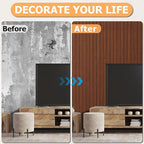 Arthome Peel and Stick Slat Wall Panels 15.7 "x240, Self-Adhesive PVC Wood - Image 7