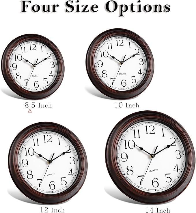 KECYET Wall Clocks Battery Operated Silent Non-Ticking Wall Clock 8.5 Inch - Image 5