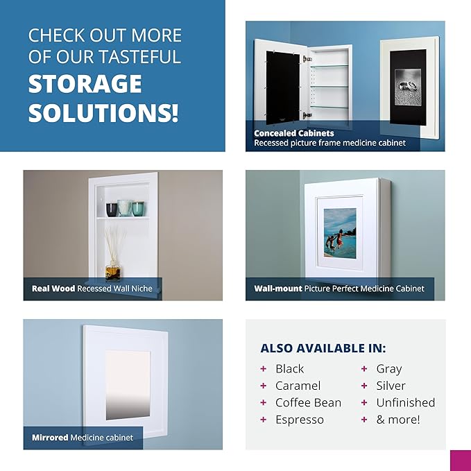 14x36 Aiden Recessed Wall Niche Medicine Cabinet Replacement, in The Wall - Image 4