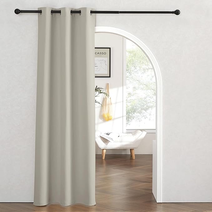 RYB HOME Temporary Doorway Curtains Blackout Privacy Room Divider Curtains - Image 3