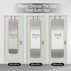 SCWF-GZ 57x16 Door Hanging Full Length Mirror, Floor Stand Wall Mounted Metal - Image 9
