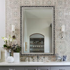 HA Bathroom Mirrors 40x24 Inch for Wall, Rectangle Silver Frame Wall Mounted - Image 7