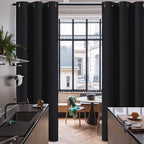 RYB HOME Black Curtain Dividers - Image 2