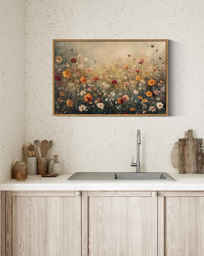 InSimSea Framed Canvas Wall Art Vintage Decor, Wall Decor - Image 5