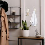 Zonon 2 Pcs White Wall Hooks Set Vintage Coat & Towel Hooks - Image 5