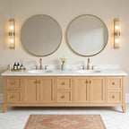 WallBeyond Round Wood Mirror - Image 4
