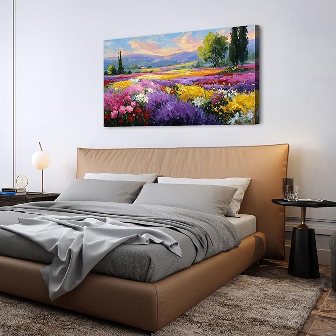 Flower Wall Art Vintage White Floral Canvas Pictures Abstract Blooming Flower - Image 6