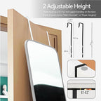 SCWF-GZ 47x14 Mirror Rectangle Full Body Length Door Hanging Wall Mounted - Image 5