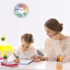 XFM Learning Clock for Kids 8 Inch Silent Wall Clocks Battery Operated Colorful - Image 2