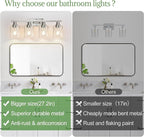 MOKATNG 4-Light Bathroom Light Fixtures, Vanity Light - Image 2