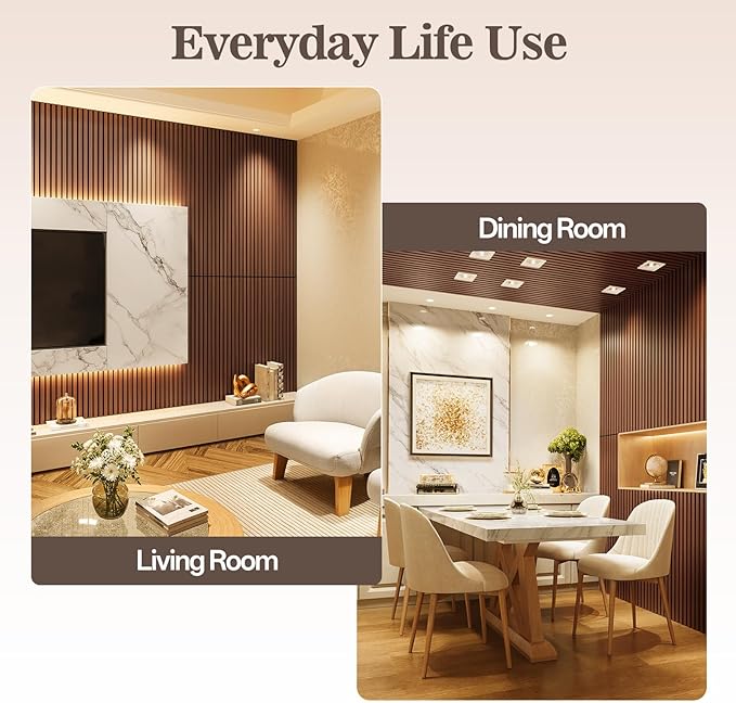 6 Pack Wood Panels for Wall, 47.24" x 12.79" Acoustic Wood Slat Wall Panel for - Image 3