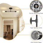 FadimiKoo 2-Light Black Bathroom Lighting Over Mirror, Modern Sconces Wall - Image 3