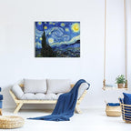 1 KINGO Van Gogh Canvas Wall Art: Starry Night Landscape Painting Picture - Image 3