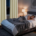 RYB HOME Bedroom Blackout Curtains 80 inches Long, 100% Blackout Thermal - Image 5