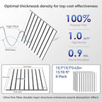 BSHEAD 8 Pack 2-Layer Large Soundproof Wall Panels, 15.7 x 15.7 x 0.43 in Sound - Image 5