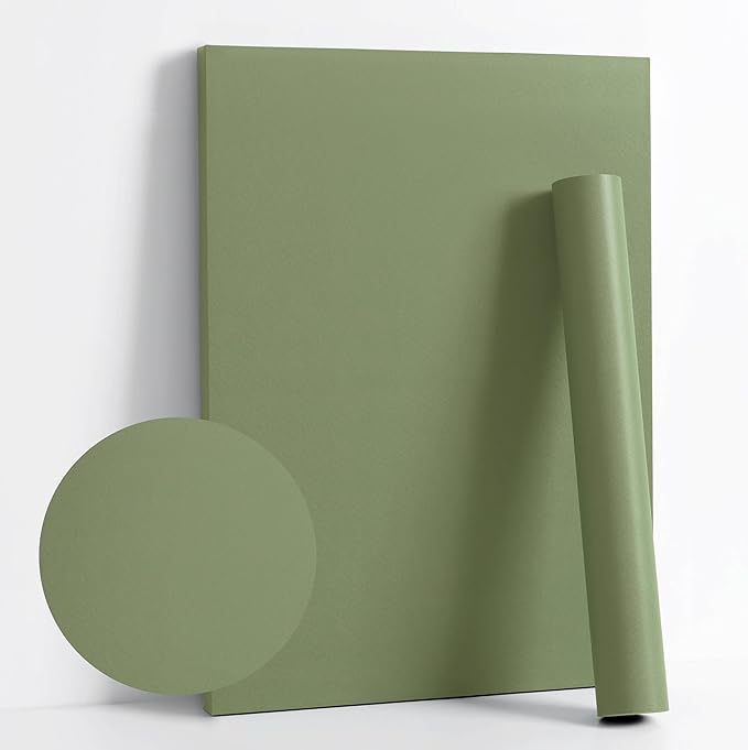 Dimoon 110''x17.7'' Green Peel and Stick Wallpaper Contact Paper Modern Self by DIYYOURMOON