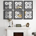 Wocred 2 PCS Square Wall Mirror, Gorgeous Rustic Farmhouse Accent Mirror - Image 6