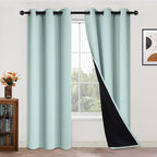 Yakamok Full Blackout Curtains 84 Inches Long, 2 Thick Layers Grommet Top by Yakamok