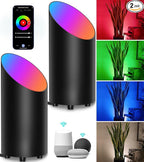 SUNVIE 2 Pack Smart Floor Can Light 5W RGBW Color Changing Uplighting Indoor by SUNVIE