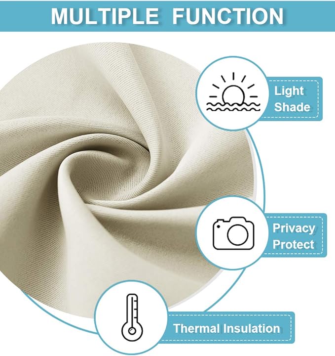 RYB HOME Blackout Curtains Thermal Insulating Privacy Temporary Door Curtains - Image 7