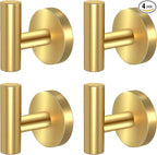 Kruodop Towel Hooks for Bathroom, 4 Packs Wall Mount Towel Holder, Stainless by Kruodop