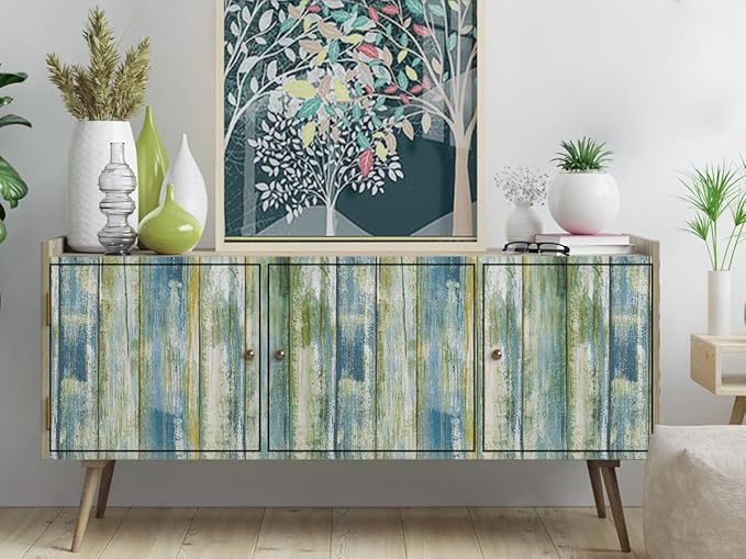 practicalWs 35.4''x 118'' Distressed Wood Wallpaper Self-Adhesive Peel and - Image 7