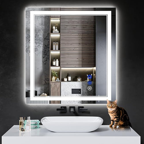 32"x30" LED Bathroom Mirror by INFINIGLASS