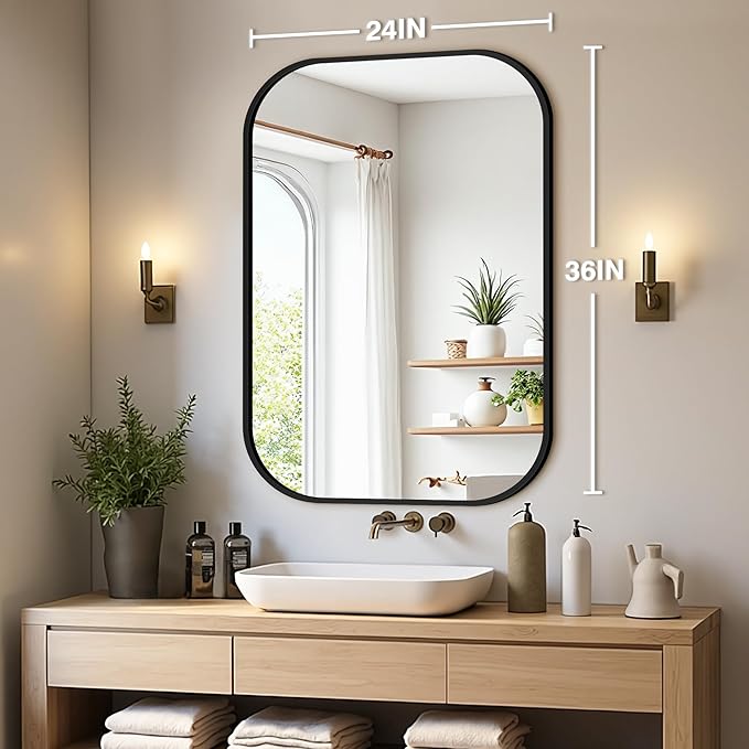 Bathroom Mirror for Wall, HD Reflection Shatterproof Mirror for Living Room - Image 2