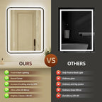 32x40 Inch Black Framed LED Bathroom Mirror - Image 6