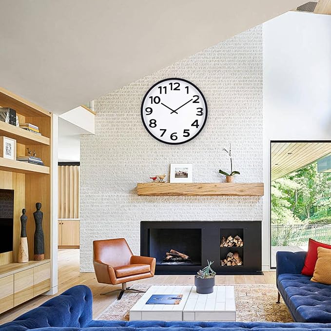 Large Wall Clock 16 Inch Silent Non-Ticking Modern Big Number Wall Clocks - Image 4