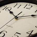 Foxtop Retro Silent Non-Ticking Round Classic Clock Quartz Decorative Battery - Image 7