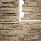 EverStone Acadia Ledge Faux Stone Panel, Adobe Color - Image 9