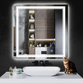 30"x30" LED Bathroom Mirror by INFINIGLASS