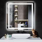 30"x30" LED Bathroom Mirror by INFINIGLASS