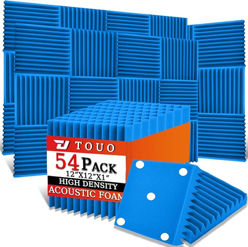 54 Pack Acoustic Panels – Sound Proof Foam Panels by TOUO