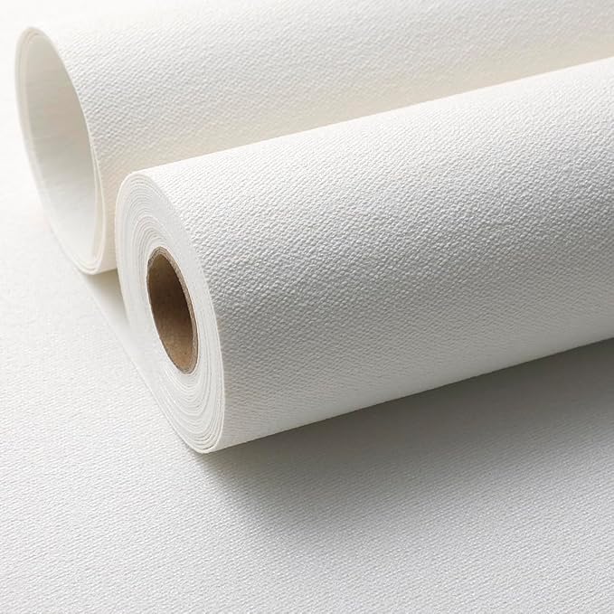 SHUFA White Cotton-Like Textured Grasscloth Wallpaper Matte Thick Real Woven - Image 2