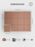 Bumusty Large Cork Board 48" x 36" Alternative - Image 2